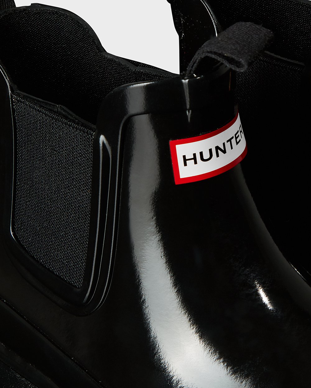 Kids Chelsea Boots - Hunter Original Big Gloss (32JLNIDYU) - Black